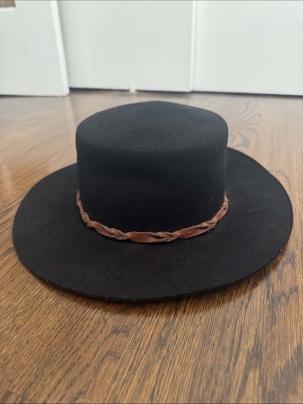 100% Wool Brixton Cowboy Hat with leather trim